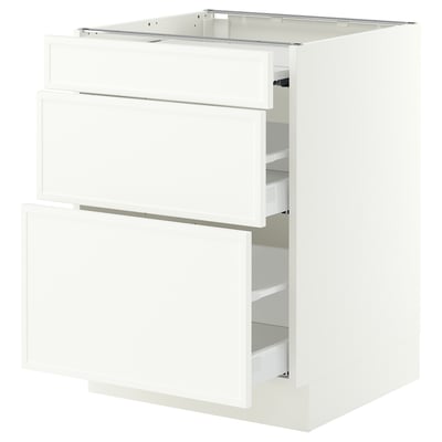 SEKTION / MAXIMERA Bc w pull-out work surface/2drw, white/Aspudden matte white, 24x24x30 "