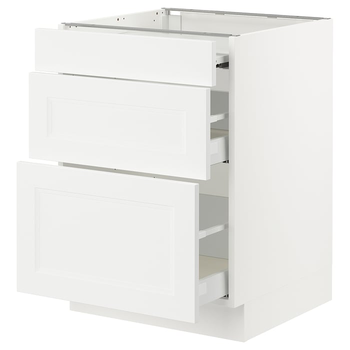 SEKTION / MAXIMERA bc w pullout work surface/2drw, white/Axstad matt white, 24x24x30" IKEA