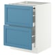 SEKTION / MAXIMERA Bc w pull-out work surface/2drw, white/Lerhyttan blue, 24x24x30 "