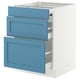 SEKTION / MAXIMERA Bc w pull-out work surface/2drw, white/Lerhyttan blue, 24x24x30 "