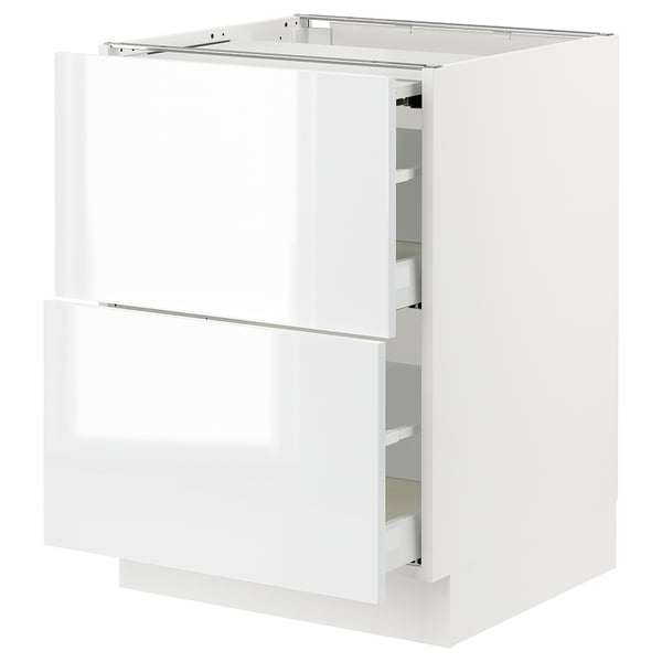 SEKTION / MAXIMERA Bc w pull-out work surface/2drw, white/Ringhult white, 24x24x30 "
