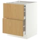 SEKTION / MAXIMERA Bc w pull-out work surface/2drw, white/Sinarp oak veneer, 24x24x30 "