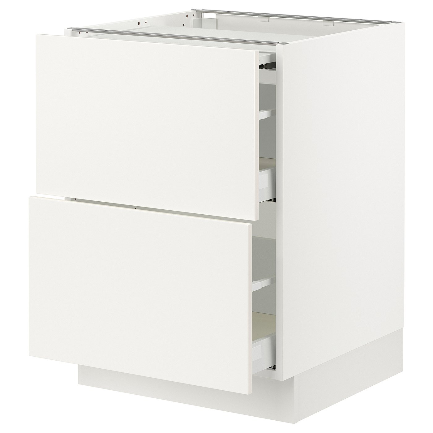 SEKTION / MAXIMERA bc w pull-out work surface/2drw, white/Veddinge