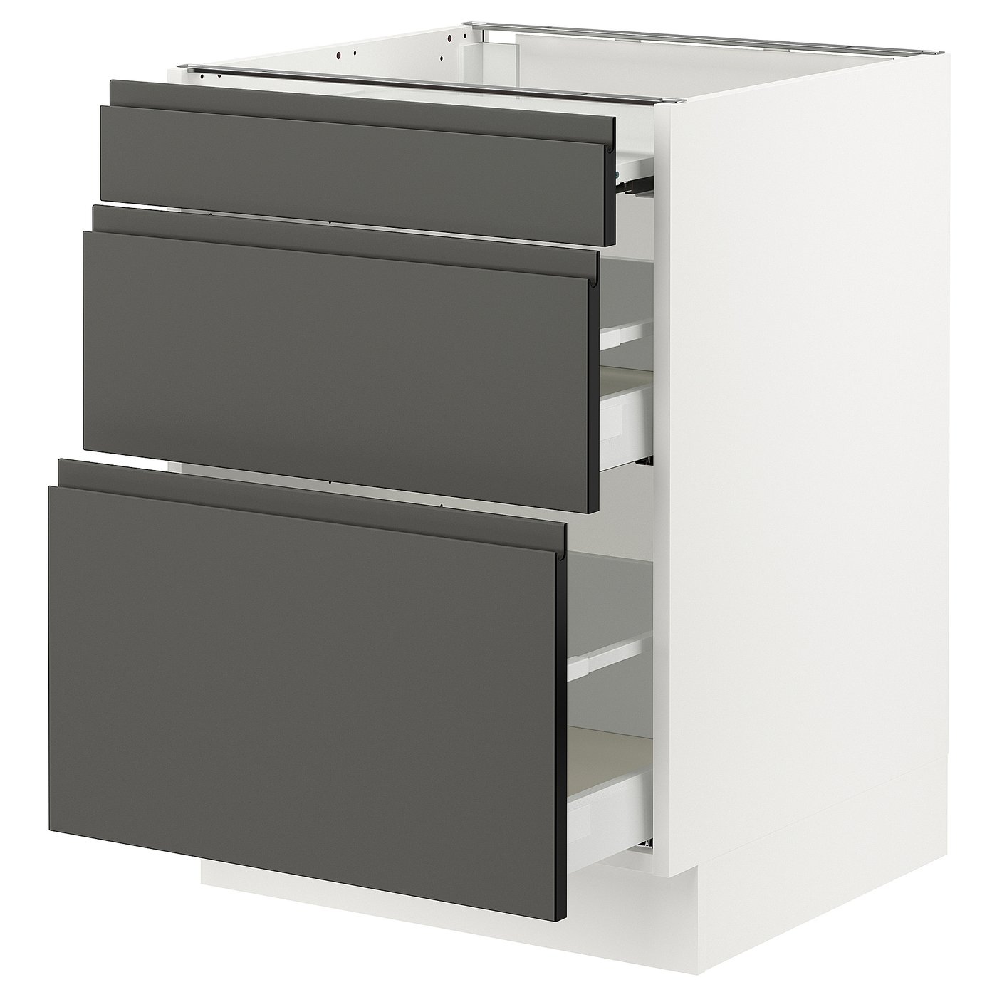 SEKTION / MAXIMERA bc w pull-out work surface/2drw, white/Voxtorp