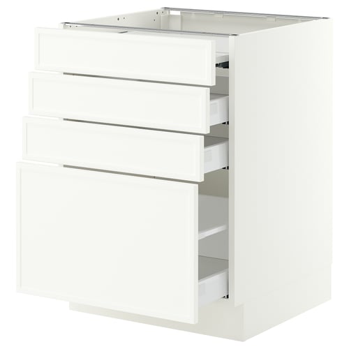 SEKTION / MAXIMERA Bc w pull-out work surface/3drw, white/Aspudden matte white, 24x24x30 "
