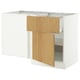SEKTION / MAXIMERA Corner base cab w drawer and shelf, white/Sinarp oak veneer, 50x24x30 "