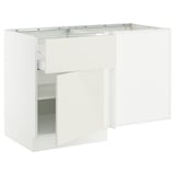 SEKTION / MAXIMERA Corner base cab w drawer and shelf, white/Veddinge white, 50x24x30 "