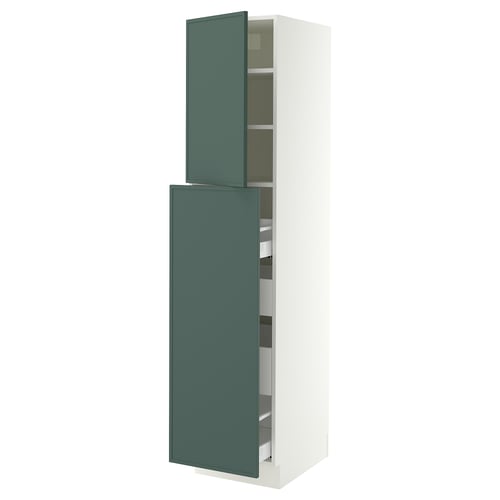 SEKTION / MAXIMERA Hc w p-o func 1dr/4drw, white/Aspudden dark gray-green, 18x24x80 "