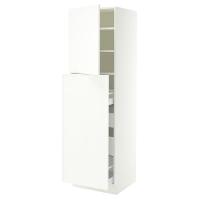 SEKTION / MAXIMERA Hc w p-o func 1dr/4drw, white/Aspudden matte white, 24x24x80 "