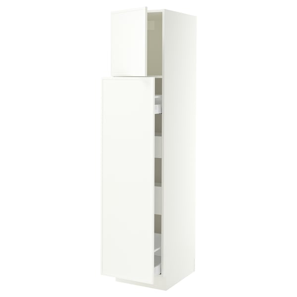 SEKTION / MAXIMERA Hc w p-o func 1dr/4drw, white/Aspudden matte white, 18x24x80 "