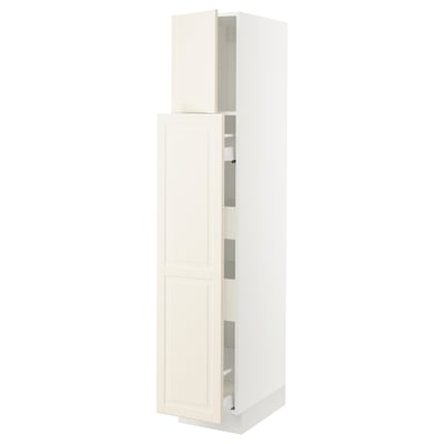 SEKTION / MAXIMERA Hc w p-o func 1dr/4drw, white/Bodbyn off-white, 15x24x80 "