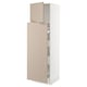 SEKTION / MAXIMERA Hc w p-o func 1dr/4drw, white/Havstorp beige, 24x24x80 "