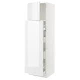 SEKTION / MAXIMERA Hc w p-o func 1dr/4drw, white/Ringhult white, 24x24x80 "