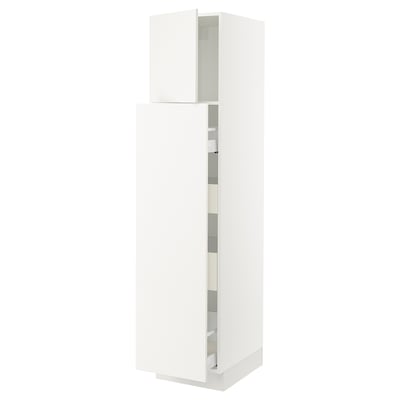 SEKTION / MAXIMERA Hc w p-o func 1dr/4drw, white/Veddinge white, 18x24x80 "