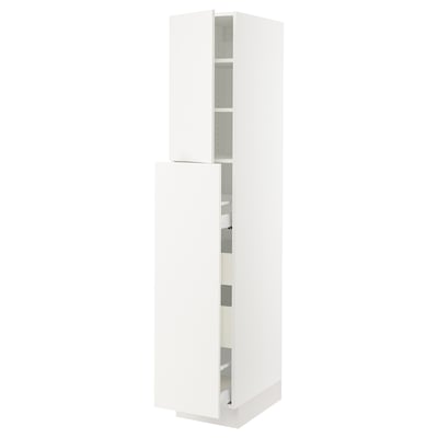 SEKTION / MAXIMERA Hc w p-o func 1dr/4drw, white/Veddinge white, 15x24x80 "