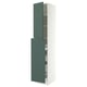 SEKTION / MAXIMERA Hc w p-o func 4drw/1dr/2shlv, white/Aspudden dark gray-green, 18x24x90 "