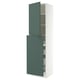 SEKTION / MAXIMERA Hc w p-o func 4drw/1dr/2shlv, white/Aspudden dark gray-green, 24x24x90 "