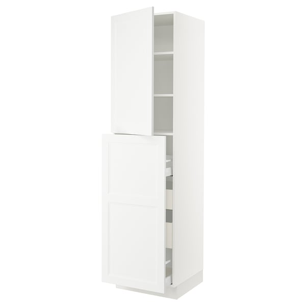 SEKTION / MAXIMERA Hc w p-o func 4drw/1dr/2shlv, white/Axstad matte white, 24x24x90 "