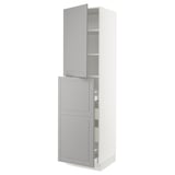 SEKTION / MAXIMERA Hc w p-o func 4drw/1dr/2shlv, white/Bodbyn gray, 24x24x90 "