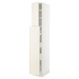 SEKTION / MAXIMERA Hc w p-o func 4drw/1dr/2shlv, white/Bodbyn off-white, 15x24x90 "