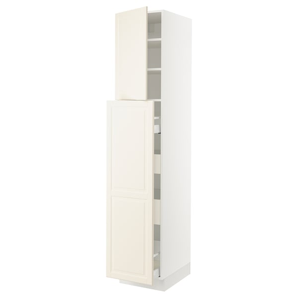 SEKTION / MAXIMERA Hc w p-o func 4drw/1dr/2shlv, white/Bodbyn off-white, 18x24x90 "
