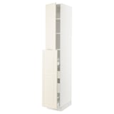 SEKTION / MAXIMERA Hc w p-o func 4drw/1dr/2shlv, white/Bodbyn off-white, 15x24x90 "