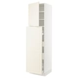 SEKTION / MAXIMERA Hc w p-o func 4drw/1dr/2shlv, white/Bodbyn off-white, 24x24x90 "