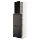 SEKTION / MAXIMERA Hc w p-o func 4drw/1dr/2shlv, white/Lerhyttan black stained, 24x24x90 "