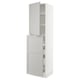 SEKTION / MAXIMERA Hc w p-o func 4drw/1dr/2shlv, white/Lerhyttan light gray, 24x24x90 "