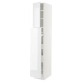 SEKTION / MAXIMERA Hc w p-o func 4drw/1dr/2shlv, white/Ringhult white, 15x24x90 "