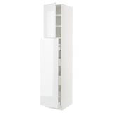 SEKTION / MAXIMERA Hc w p-o func 4drw/1dr/2shlv, white/Ringhult white, 18x24x90 "