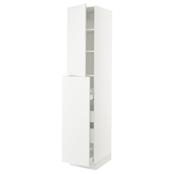 SEKTION / MAXIMERA Hc w p-o func 4drw/1dr/2shlv, white/Ringhult white, 18x24x90 "
