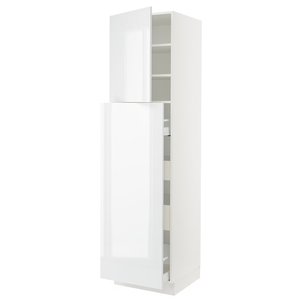 SEKTION / MAXIMERA Hc w p-o func 4drw/1dr/2shlv, white/Ringhult white, 24x24x90 "