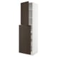SEKTION / MAXIMERA Hc w p-o func 4drw/1dr/2shlv, white/Sinarp brown, 24x24x90 "