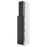 SEKTION / MAXIMERA Hc w p-o func 4drw/1dr/2shlv, white/Upplöv matte anthracite, 15x24x90 "