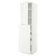 SEKTION / MAXIMERA Hc w p-o func 4drw/1dr/2shlv, white/Voxtorp matte white, 24x24x90 "