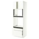 SEKTION / MAXIMERA Hi cab f oven/micro w 2 drwrs/2 drs, white/Aspudden matte white, 30x24x90 "