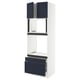 SEKTION / MAXIMERA Hi cab f oven/micro w 2 drwrs/2 drs, white Axstad/matte blue, 30x24x90 "