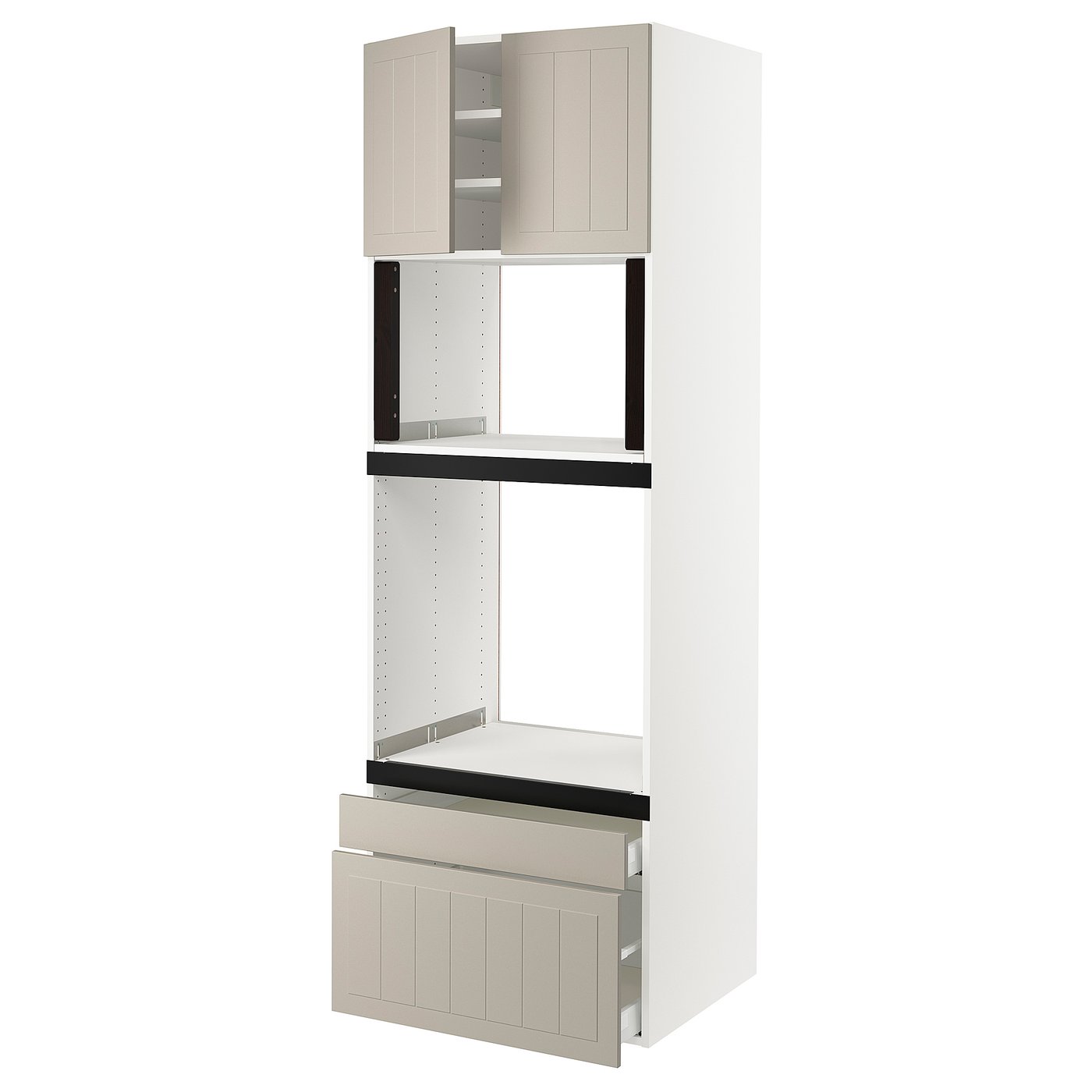 SEKTION / MAXIMERA hi cab f oven/micro w 2 drwrs/2 drs, white/Stensund