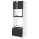 SEKTION / MAXIMERA Hi cab f oven/micro w 2 drwrs/2 drs, white/Upplöv matte anthracite, 30x24x90 "