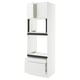 SEKTION / MAXIMERA Hi cab f oven/micro w 2 drwrs/2 drs, white/Voxtorp matte white, 30x24x90 "