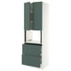 SEKTION / MAXIMERA Hi cb f micro w 2 drawers/2 doors, white/Aspudden dark gray-green, 30x24x90 "