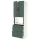 SEKTION / MAXIMERA Hi cb f micro w 3 drawers/2 doors, white/Aspudden dark gray-green, 30x24x90 "