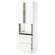 SEKTION / MAXIMERA Hi cb f micro w 3 drawers/2 doors, white/Aspudden matte white, 30x24x90 "