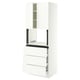 SEKTION / MAXIMERA Hi cb f micro w 3 drawers/2 doors, white/Aspudden matte white, 30x24x80 "