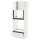 SEKTION / MAXIMERA Hi cb f oven/micro w drawer/2 doors, white/Axstad matte white, 30x24x80 "