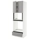 SEKTION / MAXIMERA Hi cb f oven/micro w drawer/2 doors, white/Bodbyn gray, 30x24x90 "
