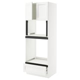 SEKTION / MAXIMERA Hi cb f oven/micro w drawer/2 doors, white Enköping/white wood effect, 30x24x80 "