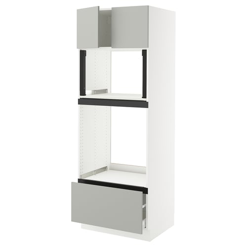 SEKTION kitchen unit, white, modern, with drawers and cabinets.