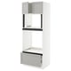 SEKTION / MAXIMERA Hi cb f oven/micro w drawer/2 doors, white/Lerhyttan light gray, 30x24x80 "